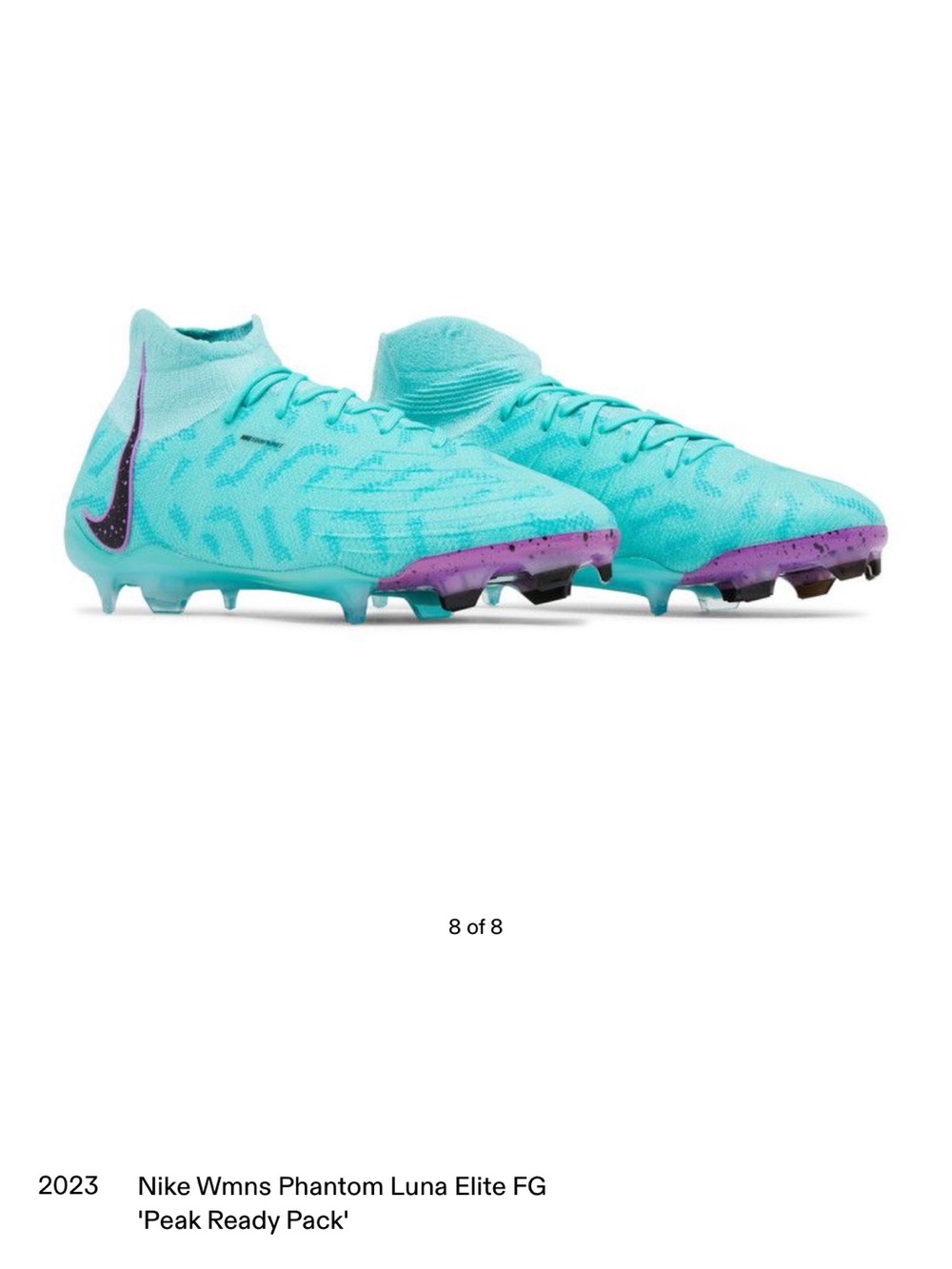Nike Women's Phantom Luna Elite FG Soccer Cleats in Teal with Purple Accents